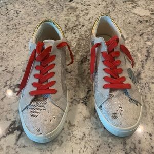 Stylish tennis shoes.